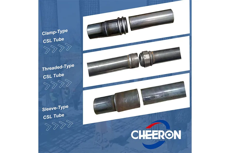 Clamp-Type Sonic Logging Pipe
